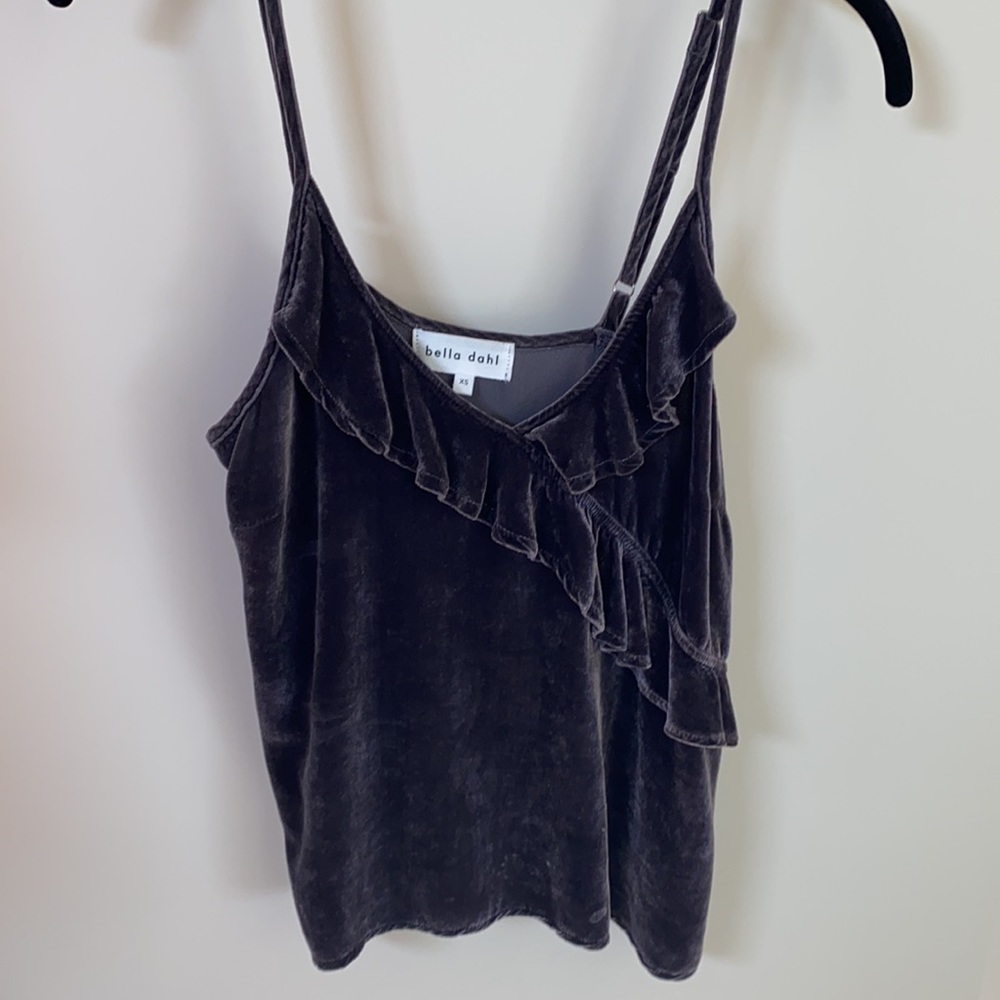 Bella Dahl velvet ruffle tank - Picture 4 of 7